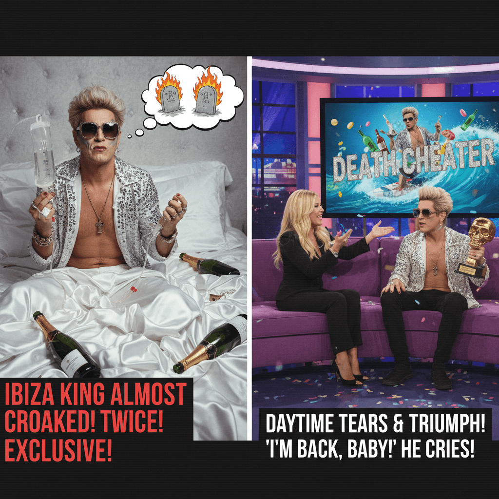 Ibiza king tells daytime TV he almost died, twice, very dramatically