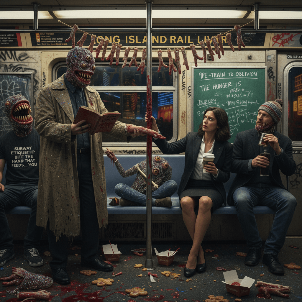 somehow made cannibalism relatable via NYC subway analogies