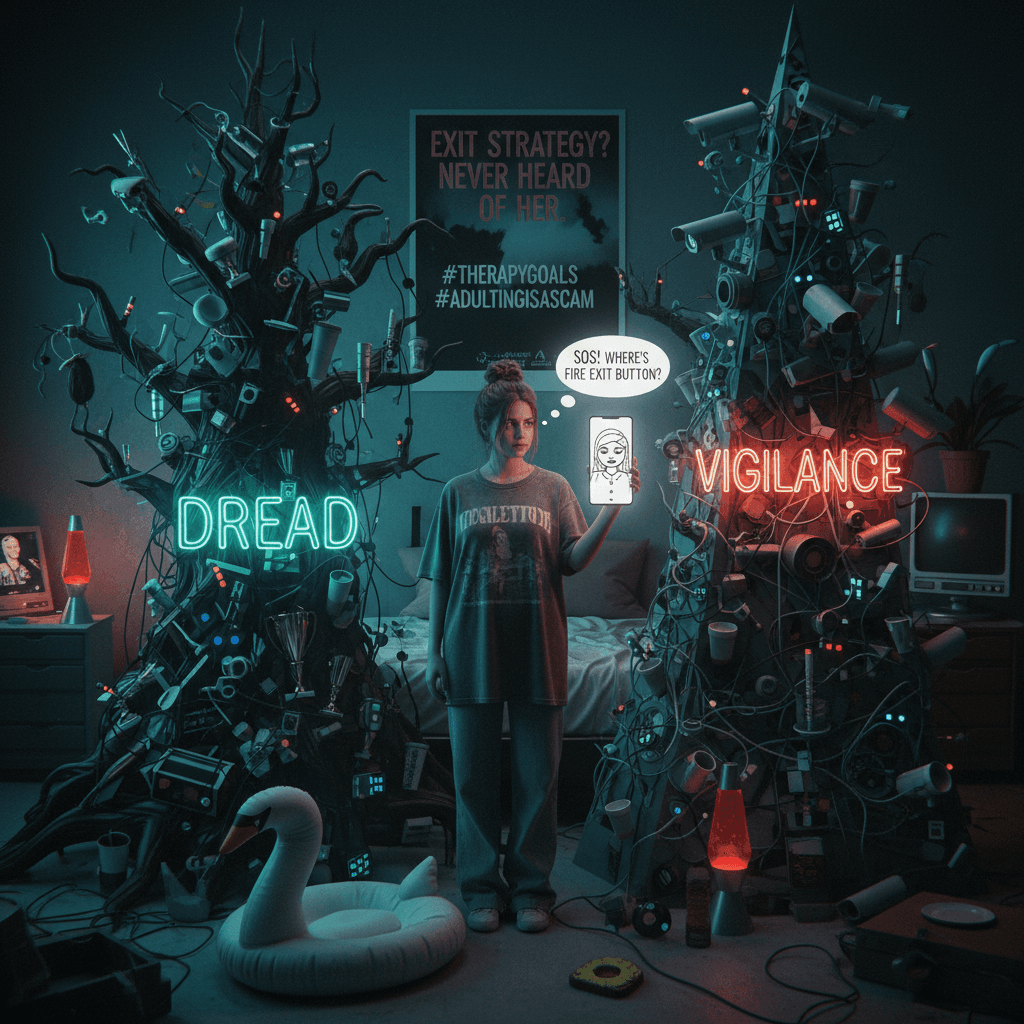 girl help I'm trapped between dread and vigilance with no exit strategy