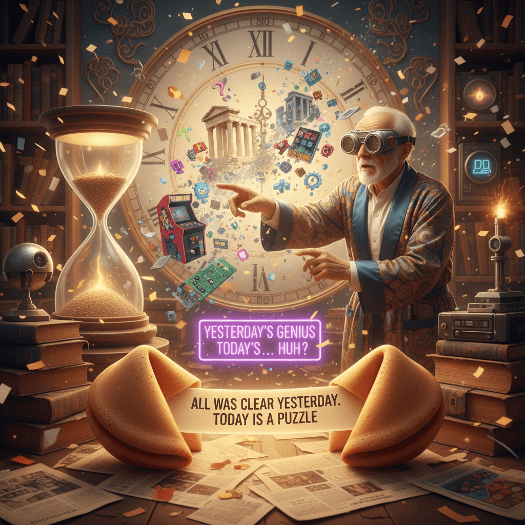 Knows everything retroactively, understands nothing currently