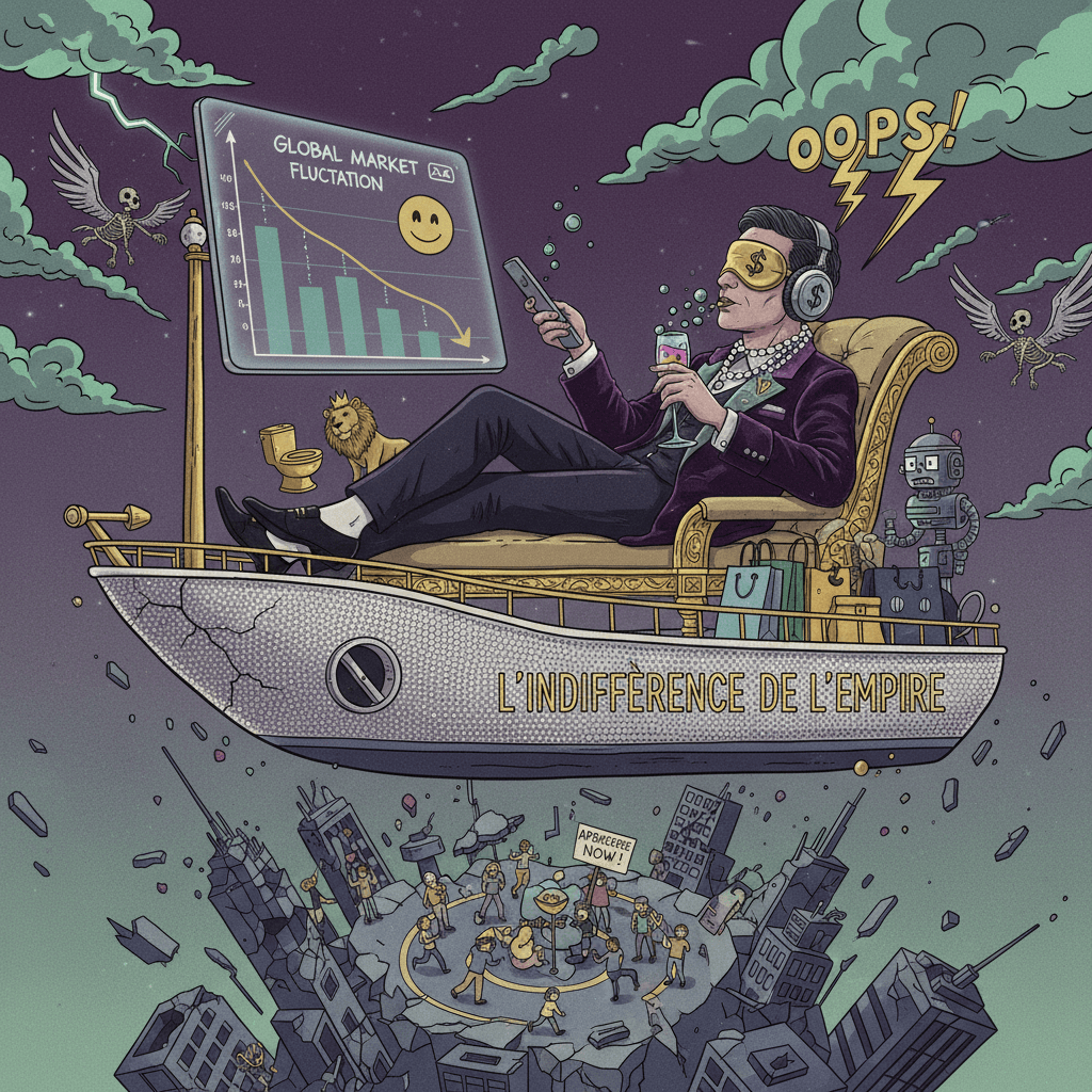 unbothered billionaire energy while civilization crumbles