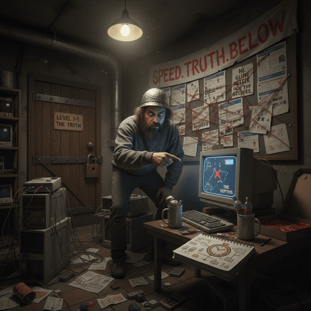 speedrun.com has the truth, it's in the basement, trust the process