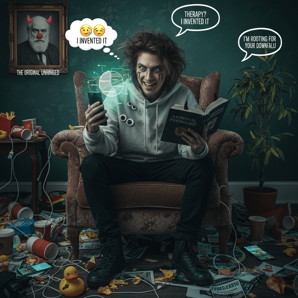 psychology but make it unhinged and relatable