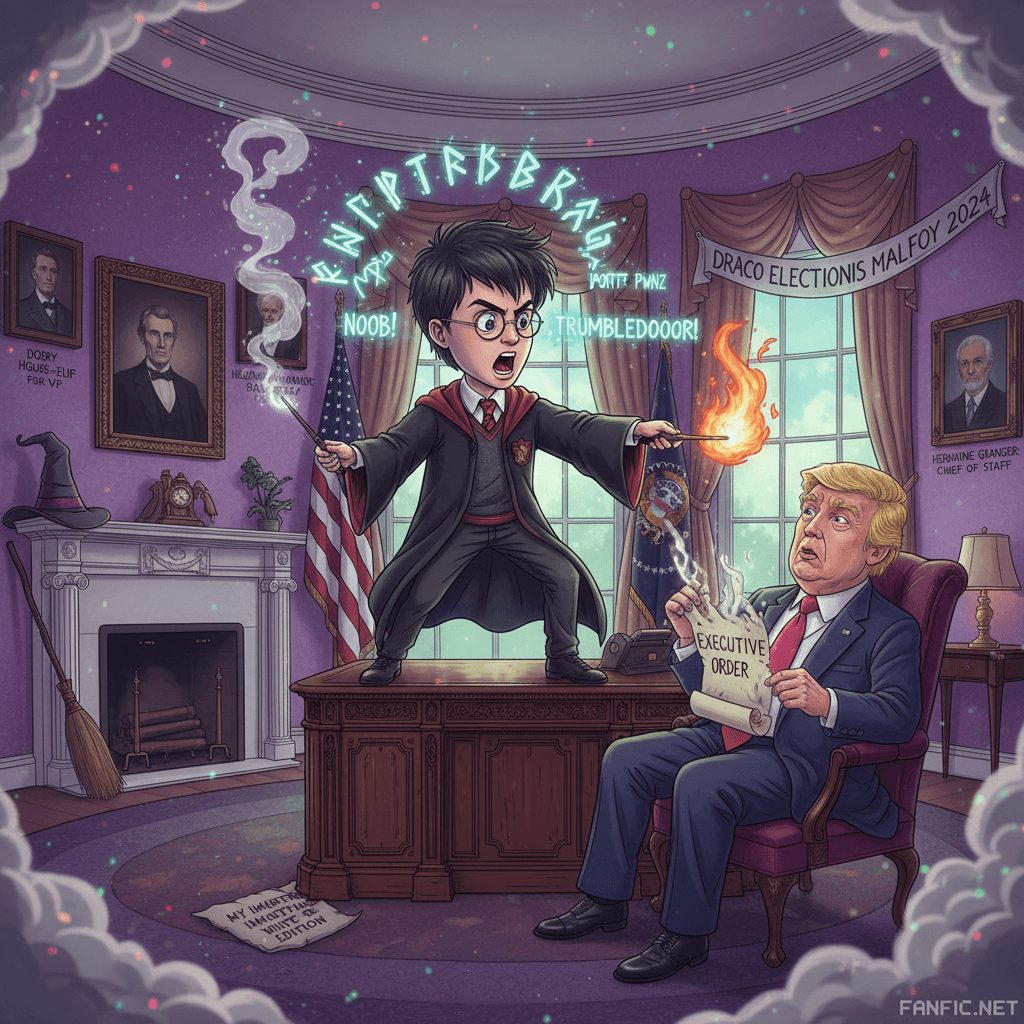 wizard kid roasts president in oval office, 2024 fanfiction nobody asked for