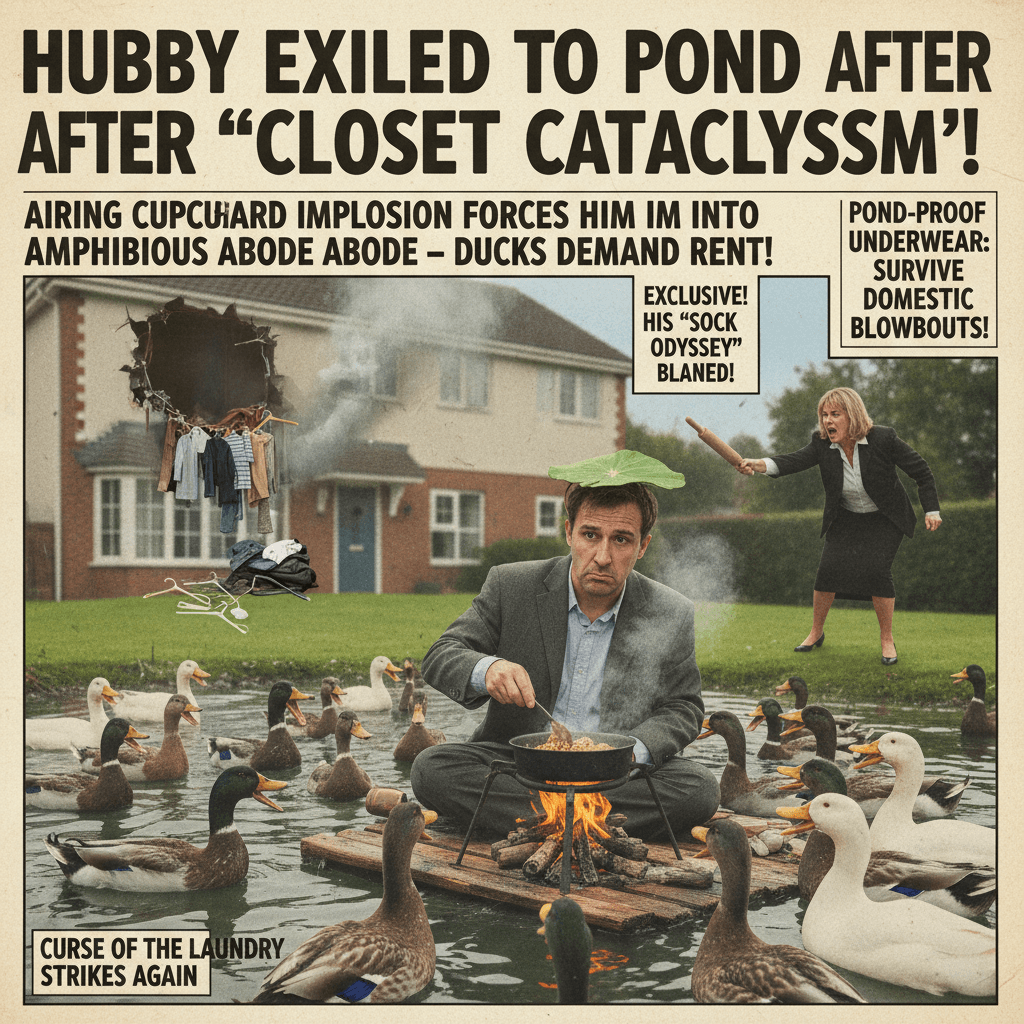 Man learns consequences of airing cupboard incident, relocates to pond