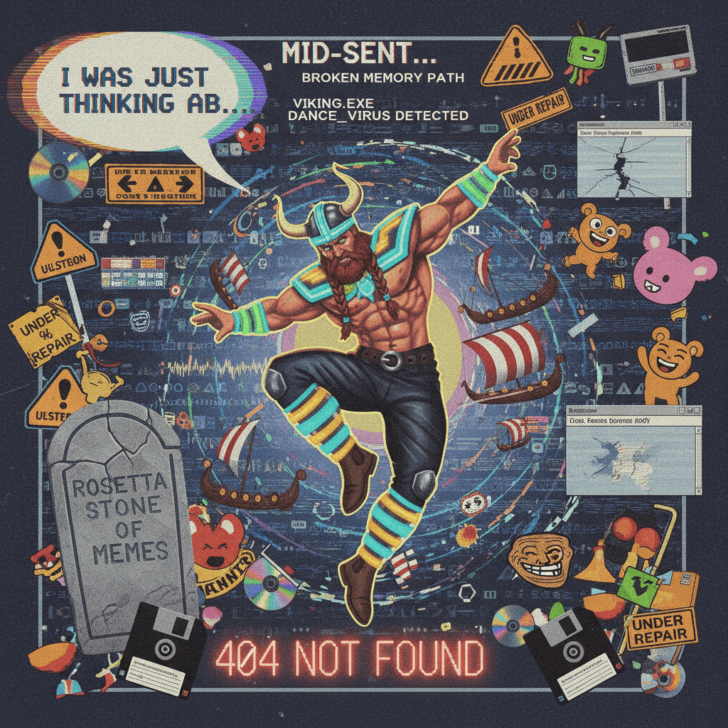 mid-sentence nostalgia trip about dancing viking who broke the internet