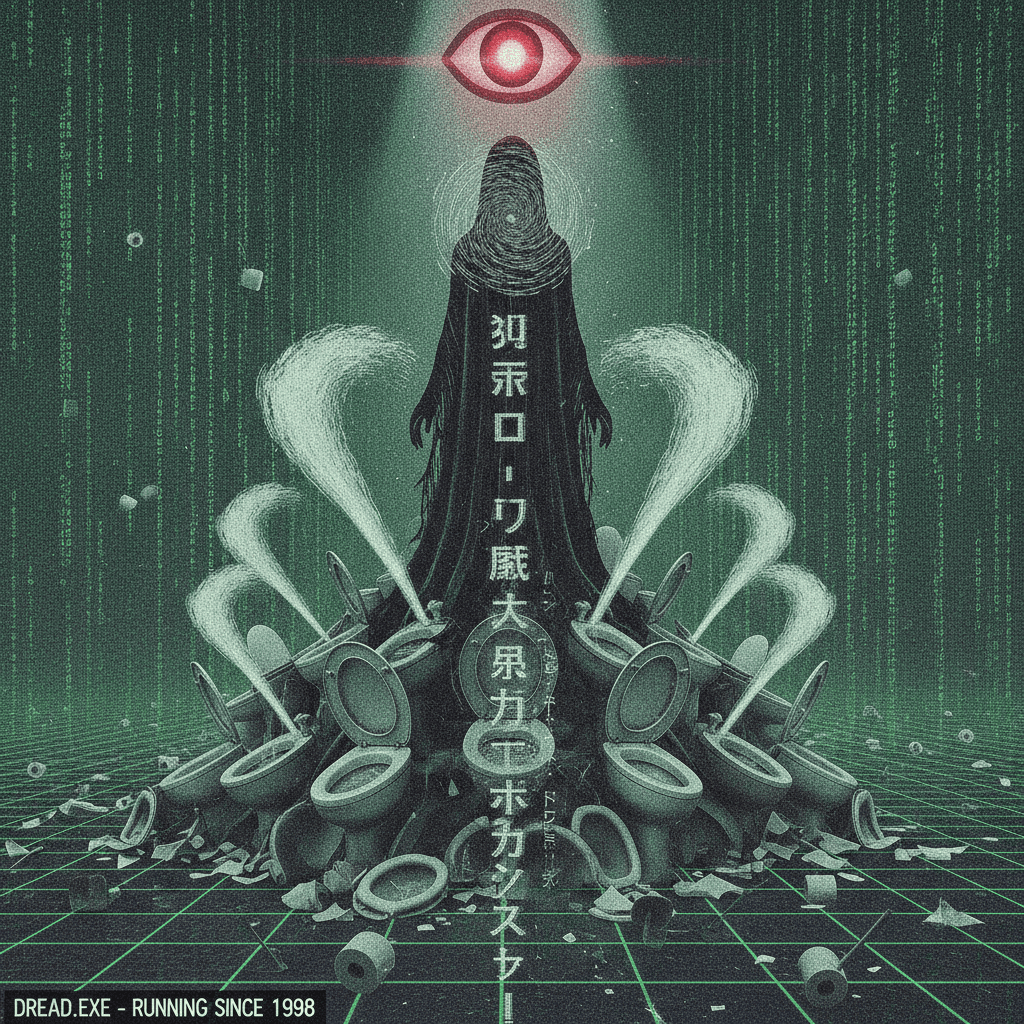 Faceless entity solemnly announces Japan's bidet supremacy with maximum dread