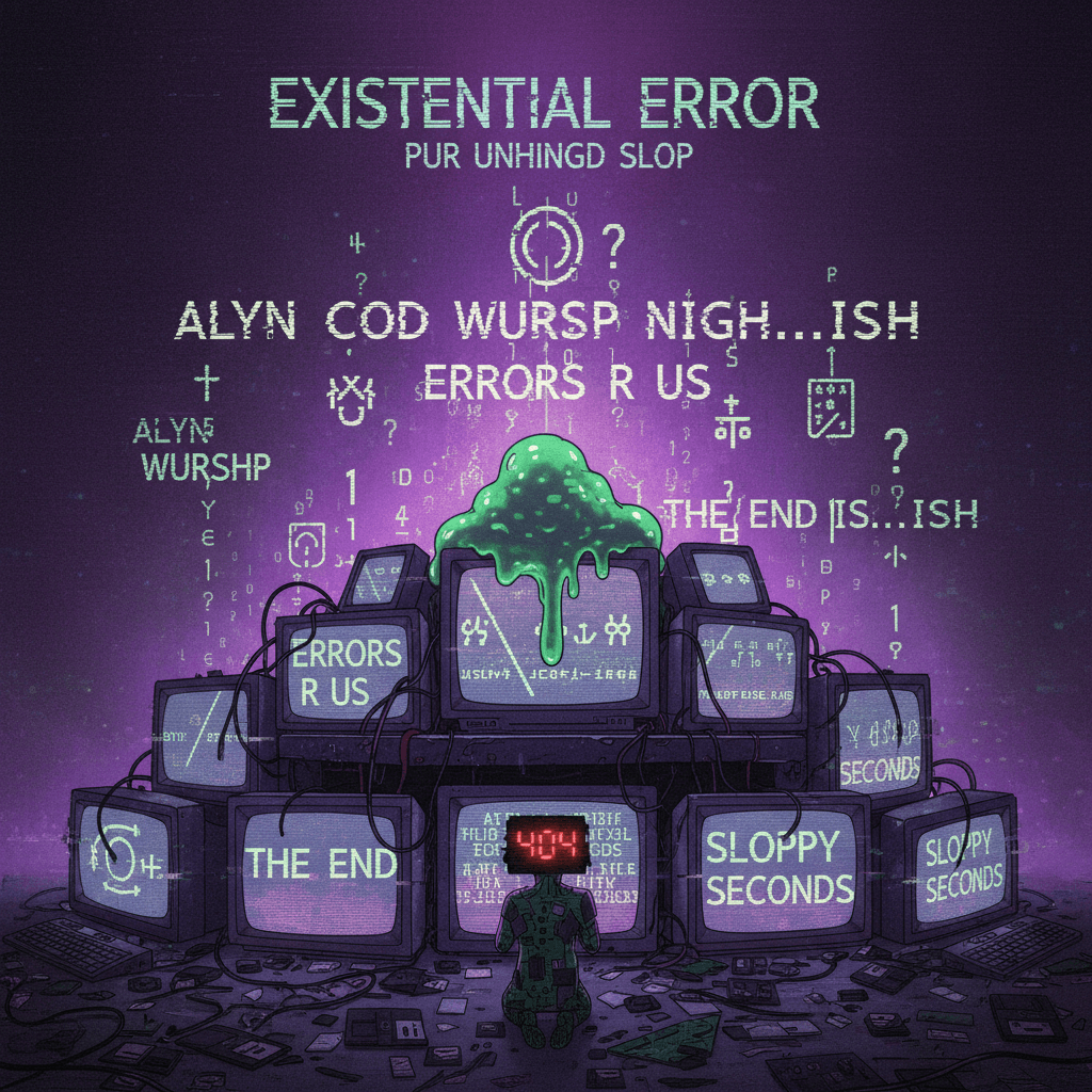 alien code worship with typos and existential vibes, pure unhinged slop