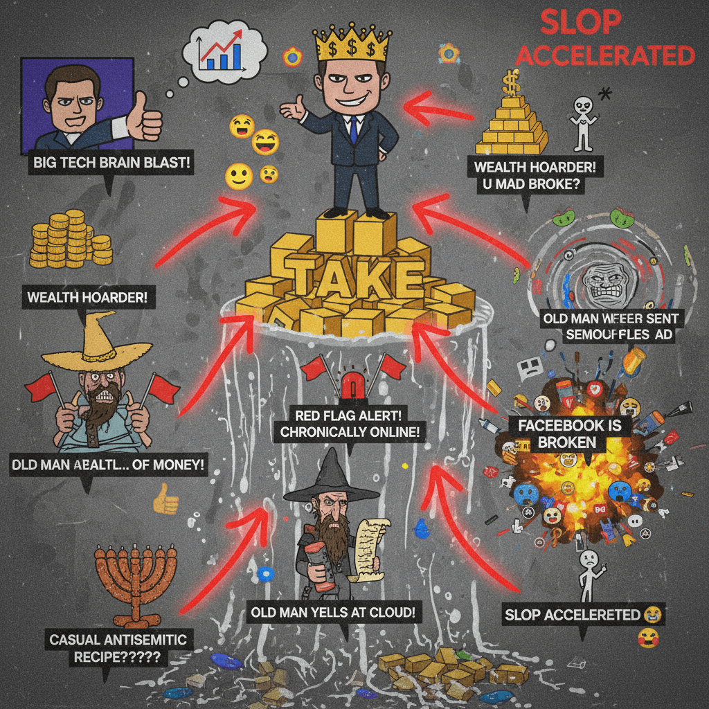 Facebook comments speedrun: from CEO takes to casual antisemitism in 6 easy steps