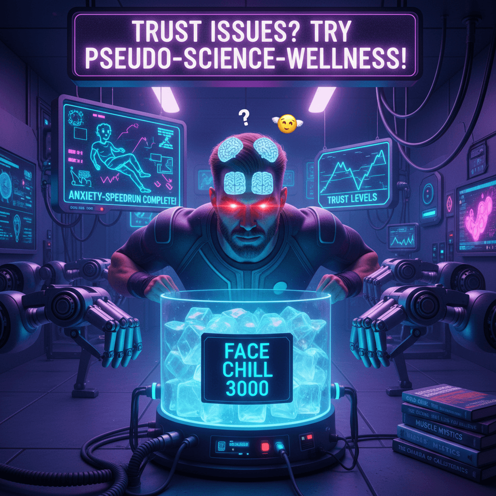 Ice bath your face and do pushups slowly, trust issues solved