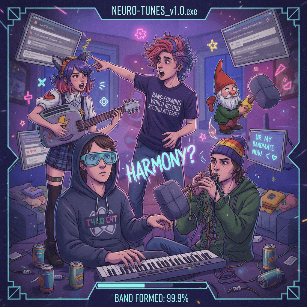 formed a band before even knowing what instruments are