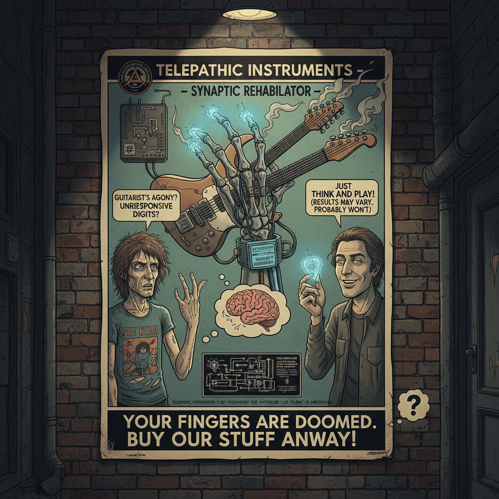 Telepathic Instruments promises to fix your dead fingers, probably won't