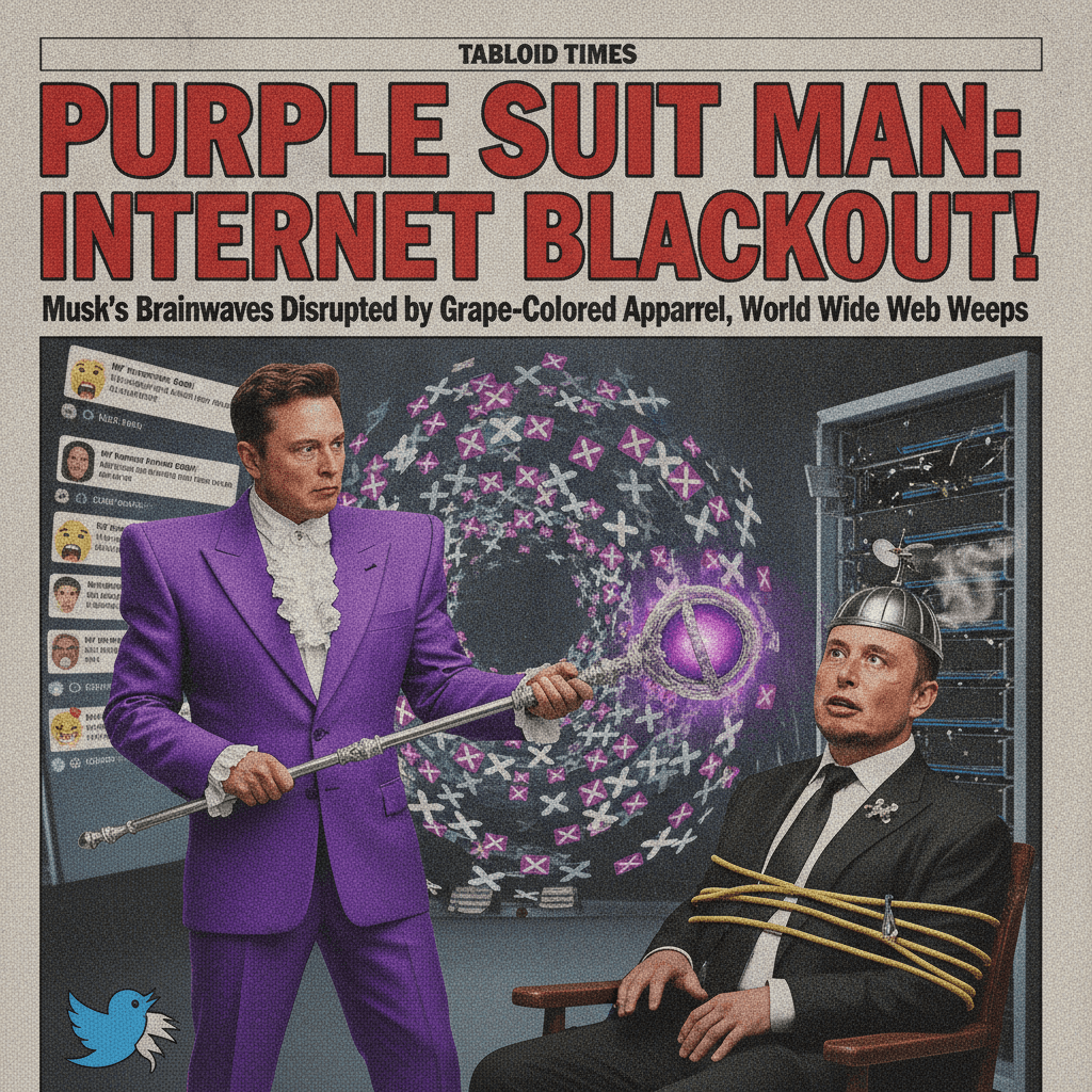 Elon gets ratio'd by purple suit guy, internet loses mind accordingly