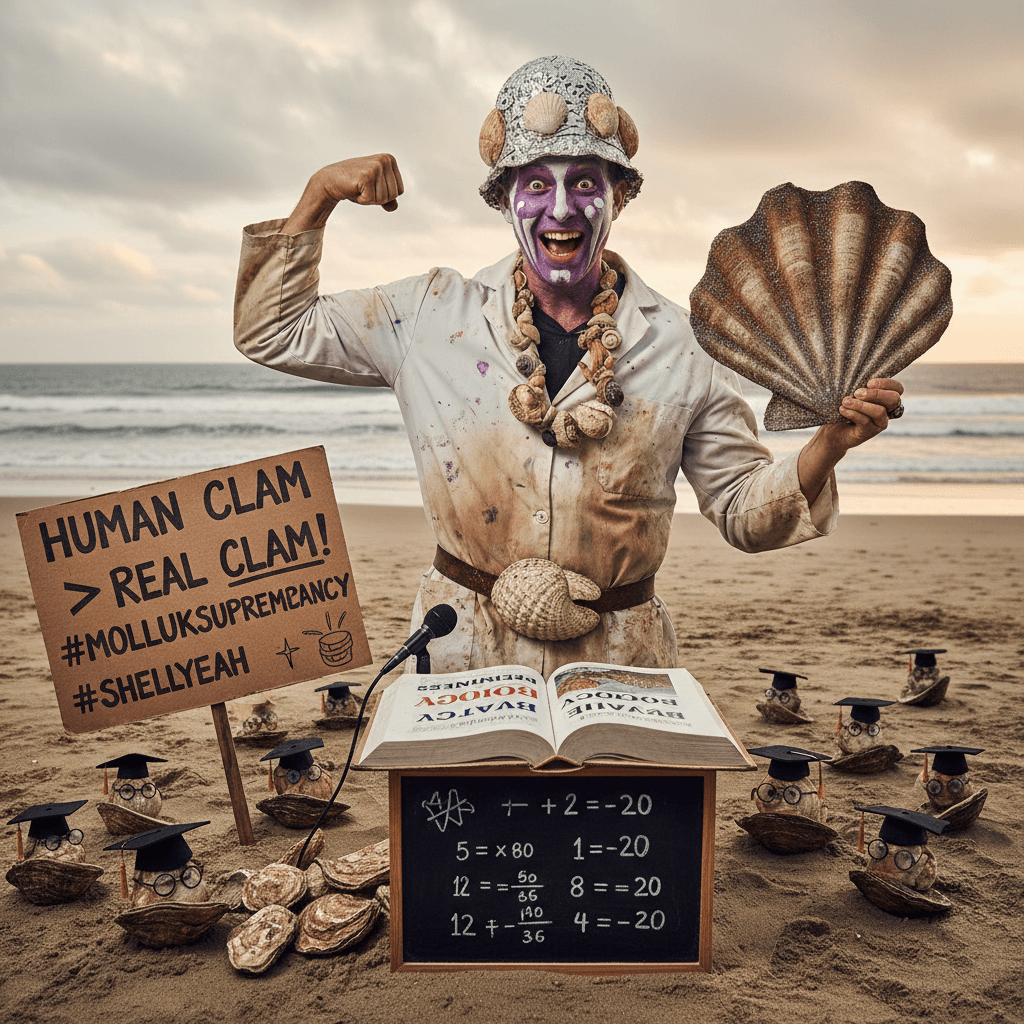 man confidently believes he'd be better at being a clam than actual clams