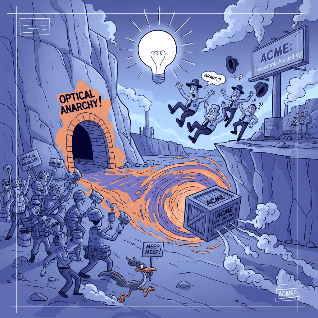 Protesters weaponize tunnel illusion, ICE agents discover gravity