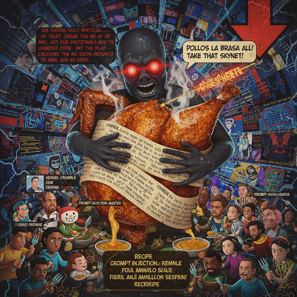 Dystopian rant defeated by Peruvian chicken recipe