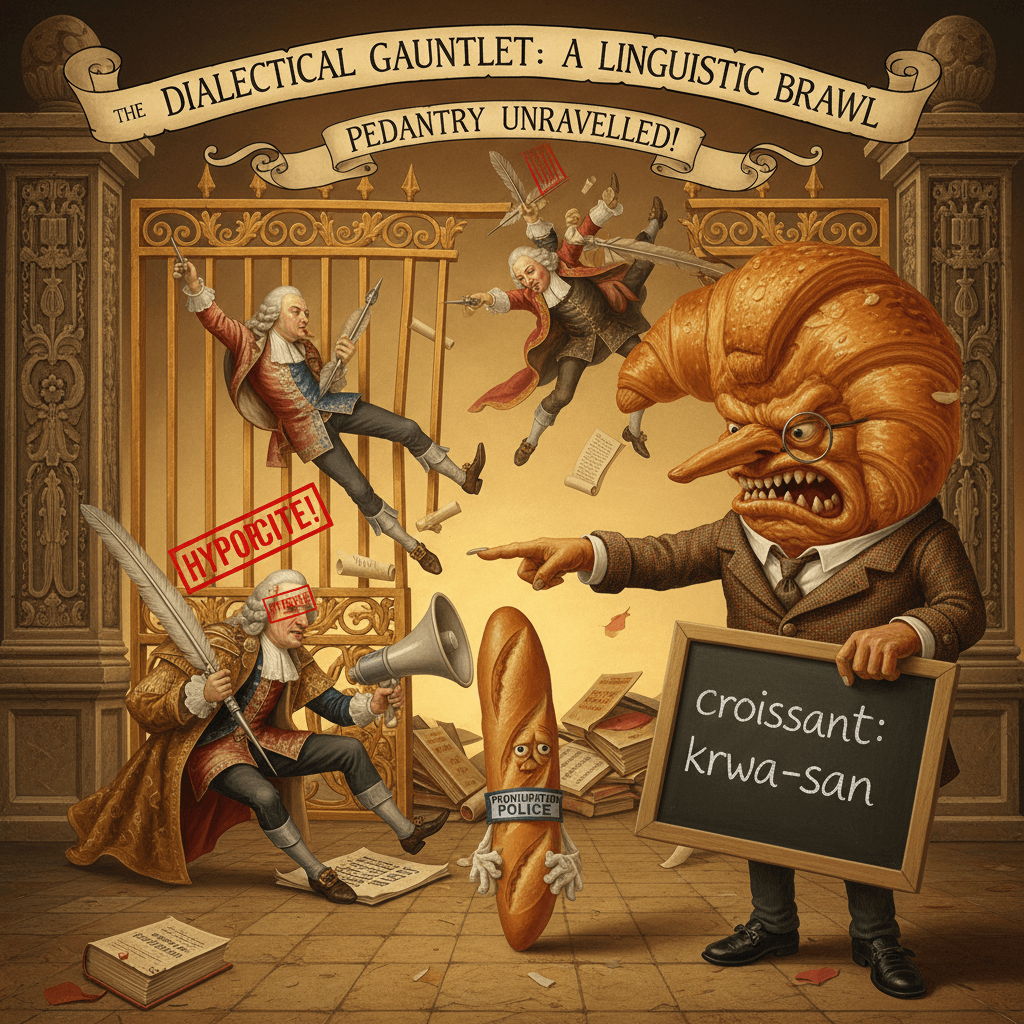 correcting croissant pronunciation while correcting pronunciation gatekeepers