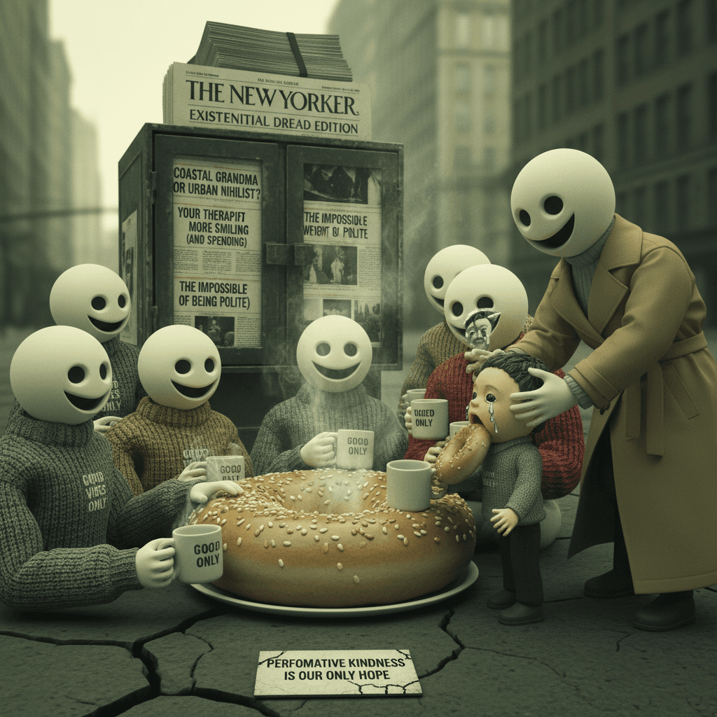 Is your smile trauma or just good vibes? The New Yorker has no chill