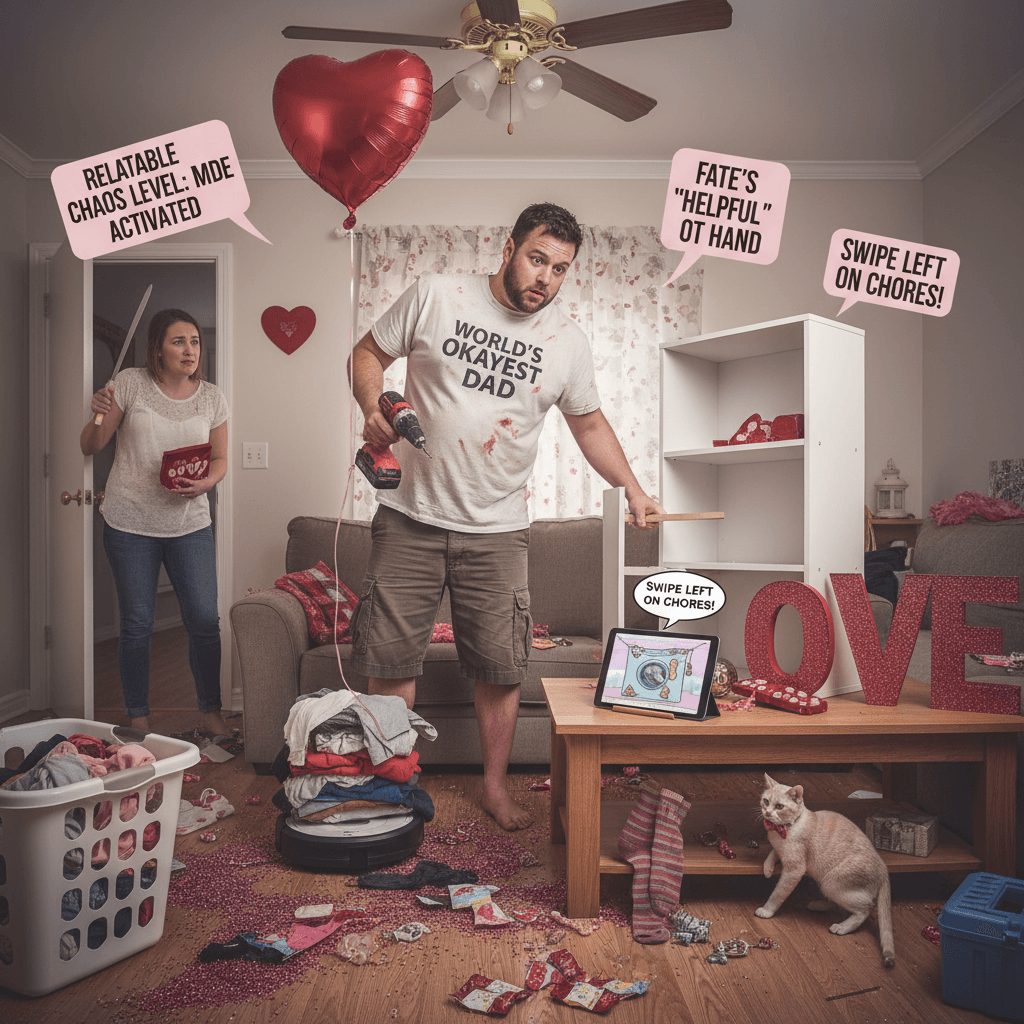 Fate cockblocks romance with housework; dad bod energy mandatory