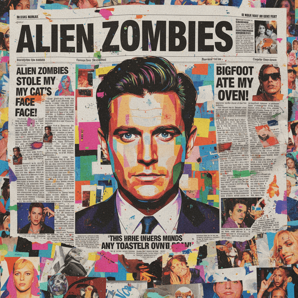 Tabloid had a stroke mid-print, emerged as modern art