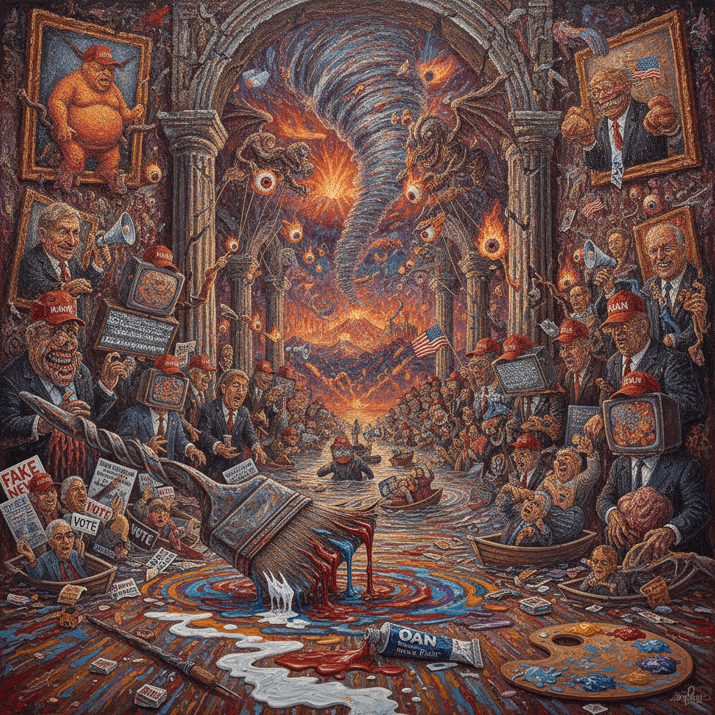 Hieronymus Bosch meets OANN in a fever-induced paint accident