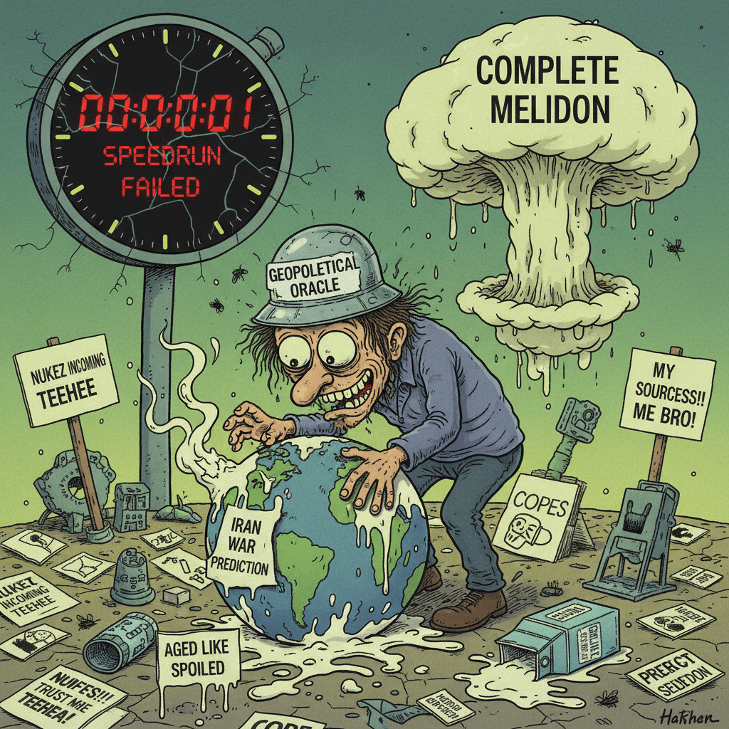 Iran war prediction speedrun into complete meltdown