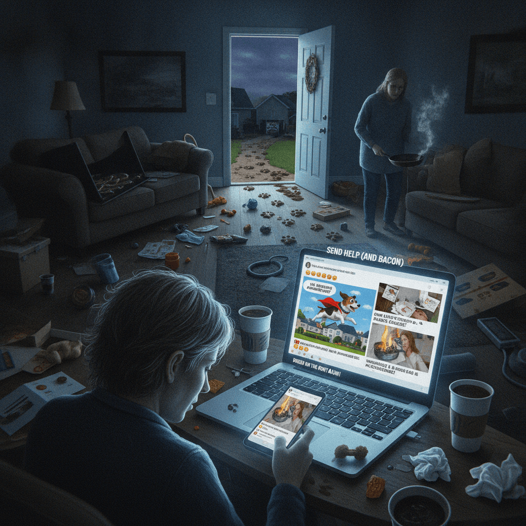exhausted parent live-tweets their dog's escape while marriage crumbles