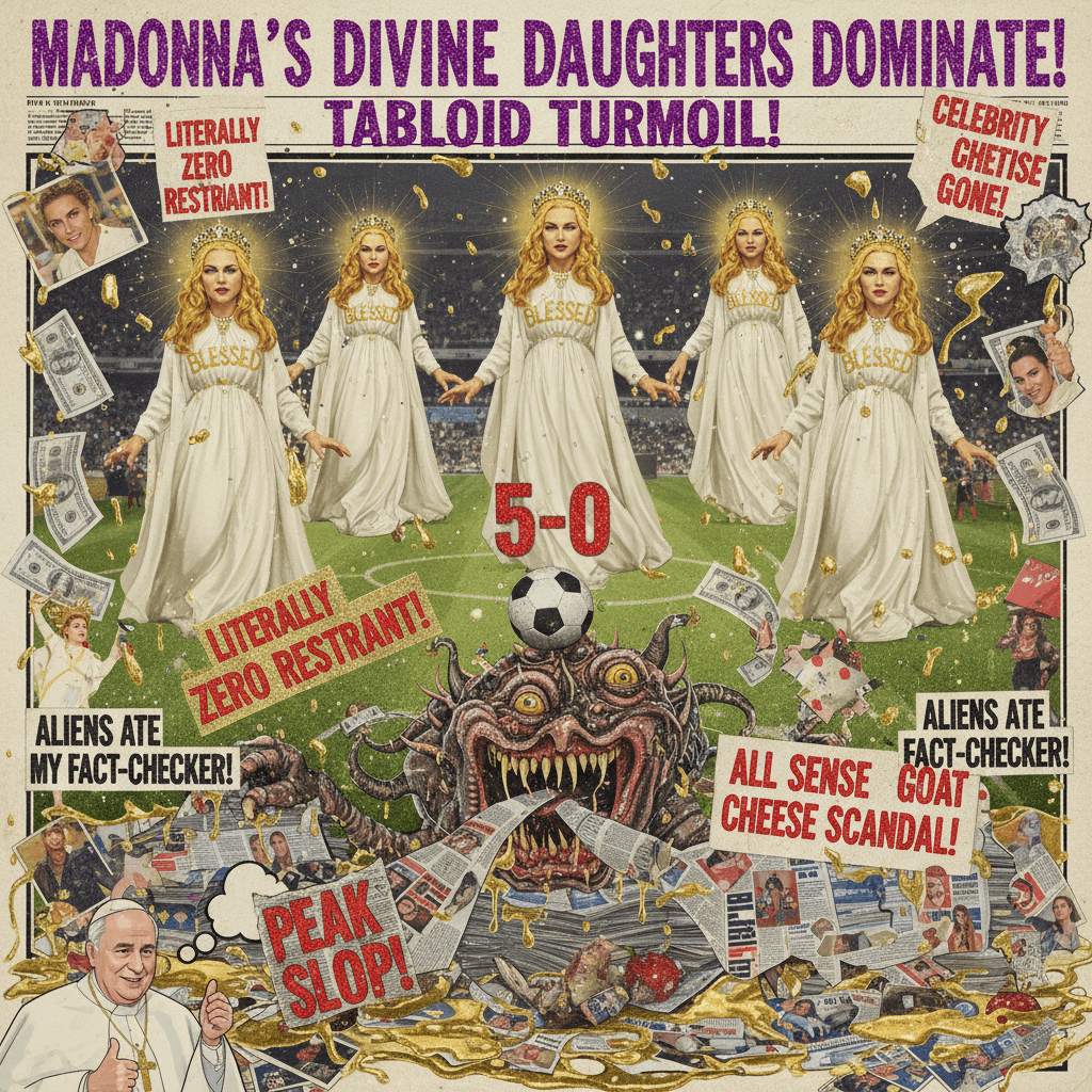 Madonna's daughters score 5-0 while tabloid loses all editorial restraint