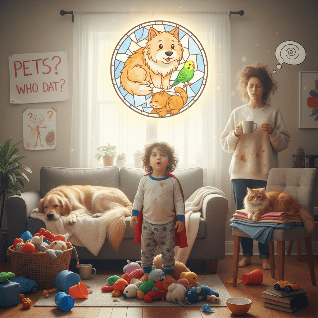 child forgets dog exists, discovers pets through revelation