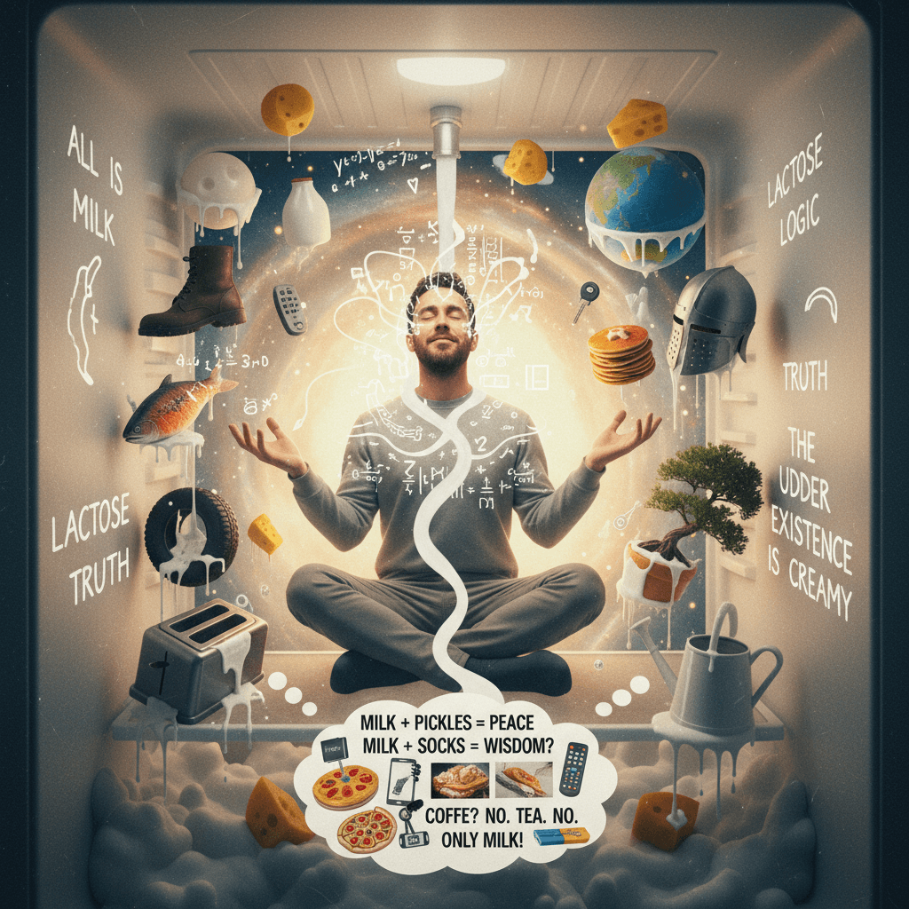 man discovers milk pairs well with literally everything, achieves enlightenment