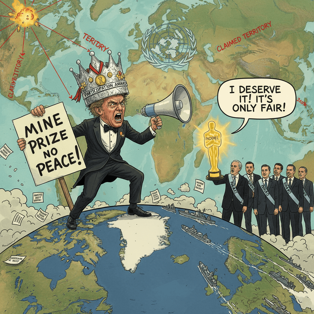 Man denied Nobel Prize now threatens to annex island through sheer entitlement