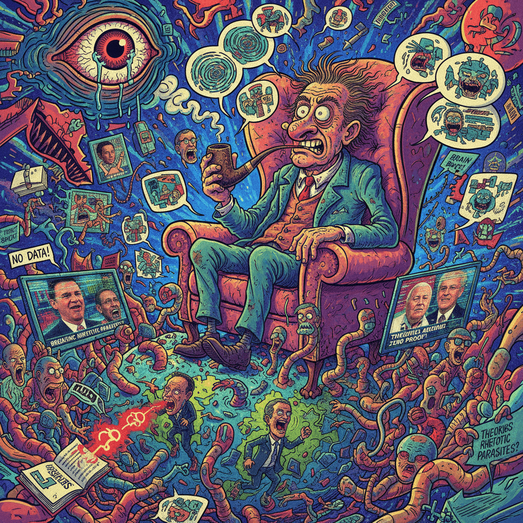 Unhinged psychoanalysis disguised as political insight, no sources detected