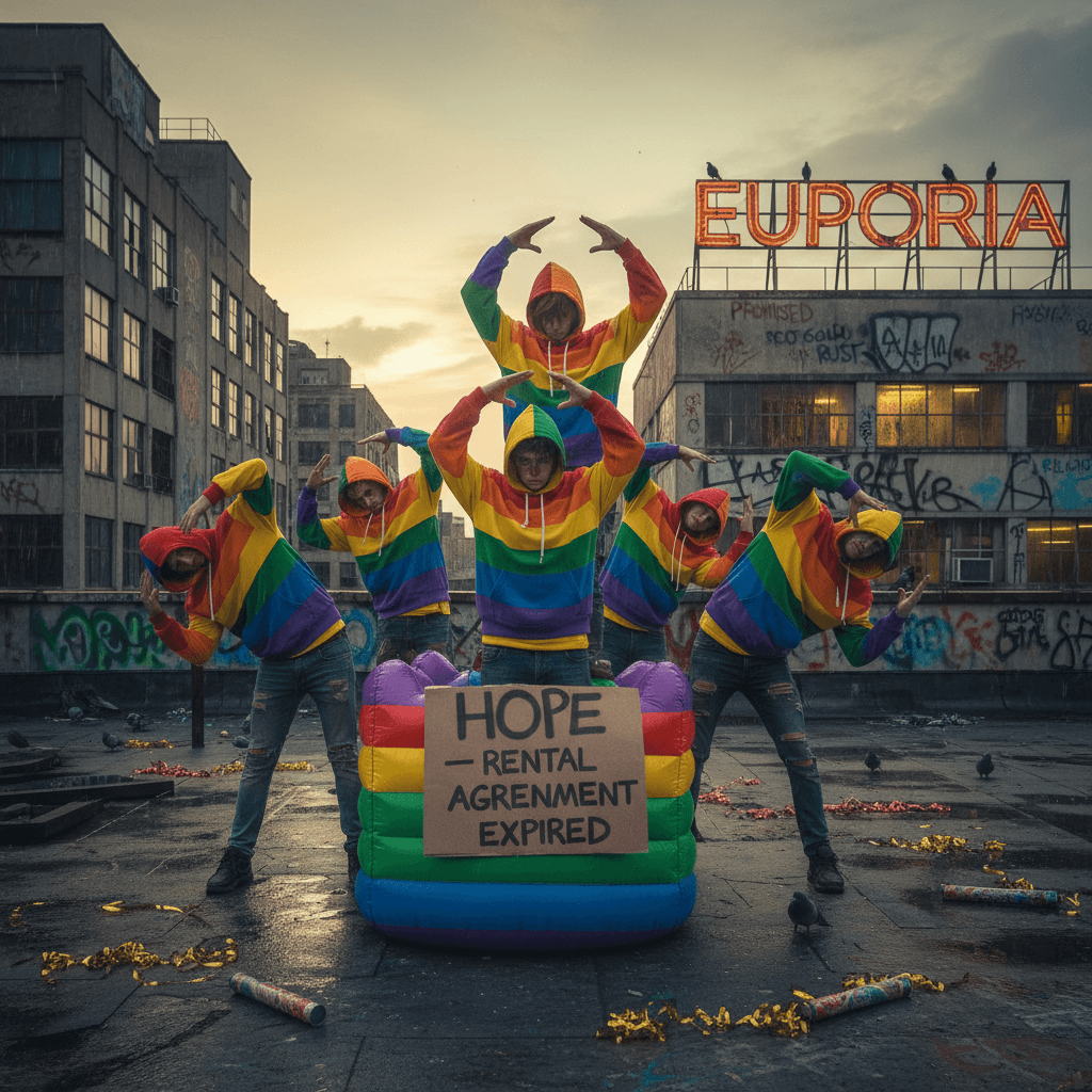 Rainbow gang signs off after realizing hope was a rental