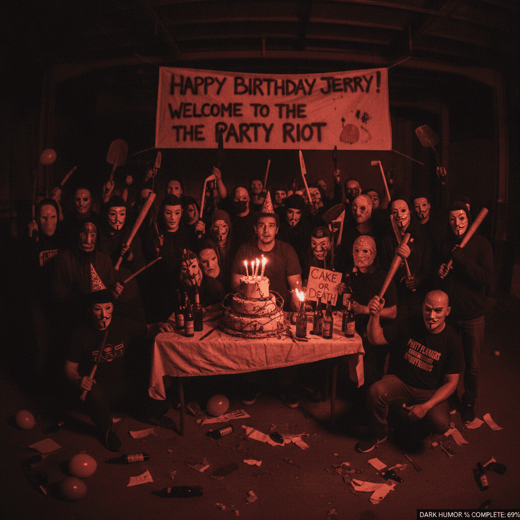 300 masked men show up for ur bday, what could go wrong