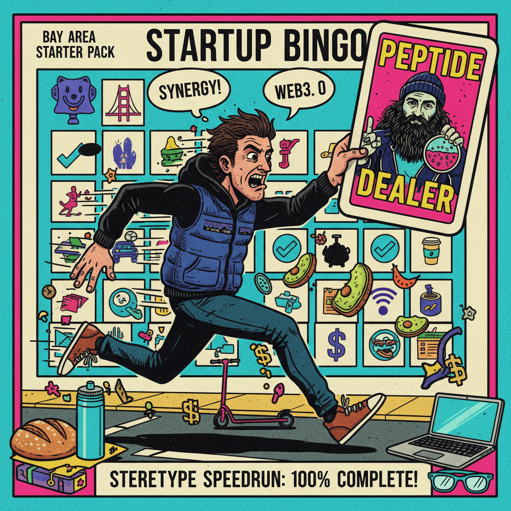 spotted the exact same tech bro in SF, now has peptide dealer card