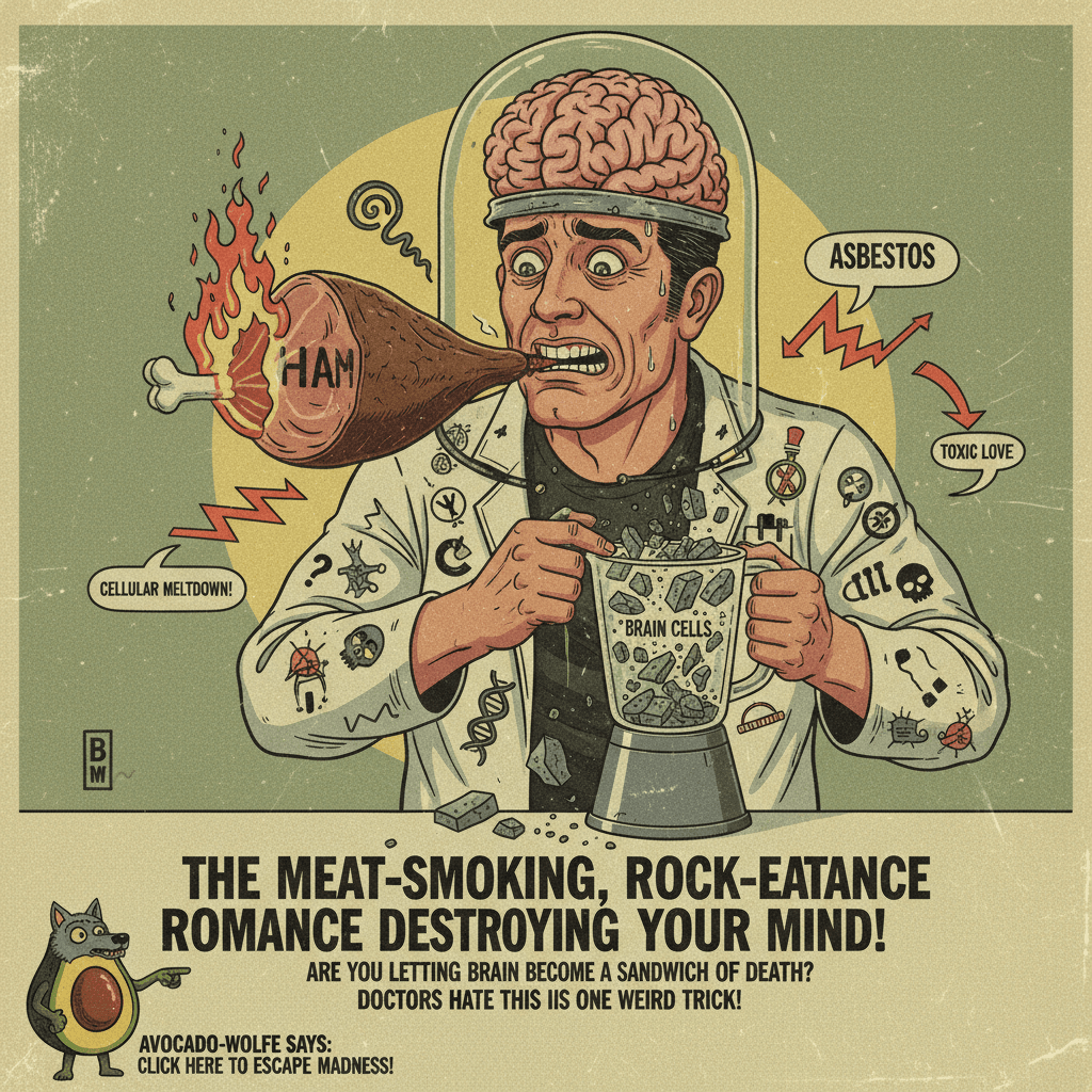 Ham bad, asbestos bad, brain cells being destroyed: a love story