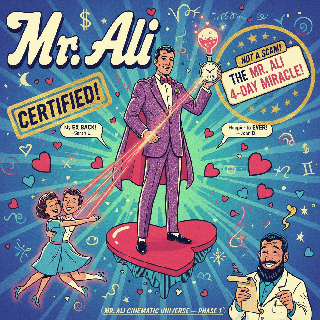 Mr. Ali speedran rekindling a relationship in 4 days (certified not a scam)