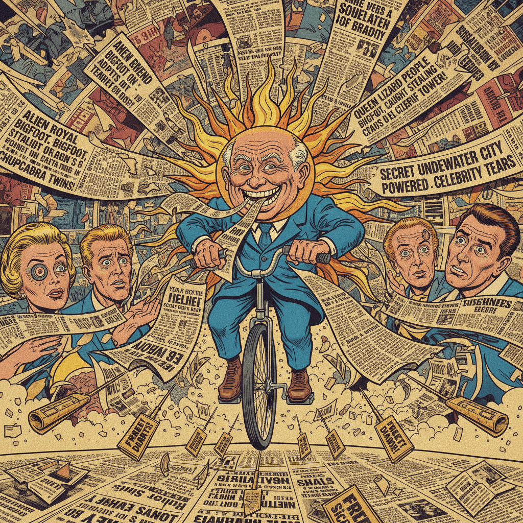 Sun tabloid speedruns every scandal simultaneously, free darts tickets included