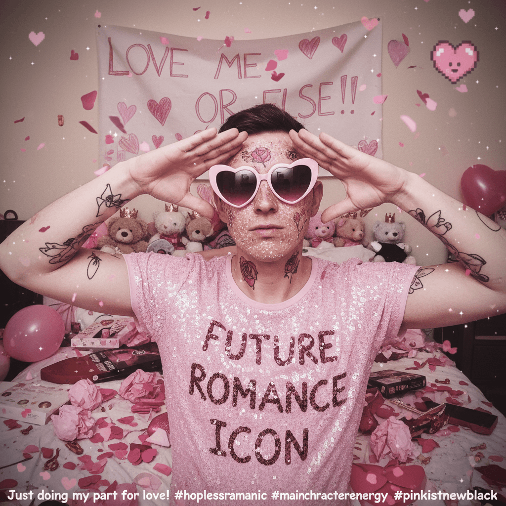 Desperate times require desperate salute gestures and pink hearts