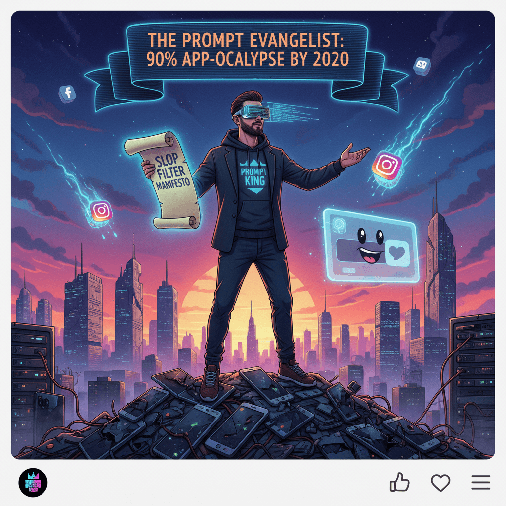 guy discovers prompt engineering, declares 90% of apps dead by 2030