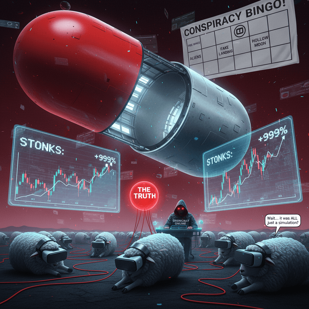 The moon is hollow, markets are up 999%, sheeple remain asleep