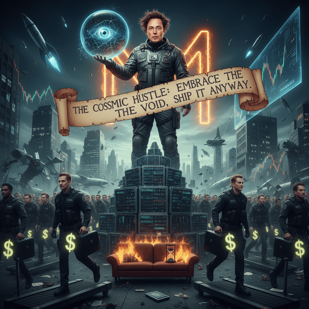 Elon solves existential dread with sigma grindset acceptance