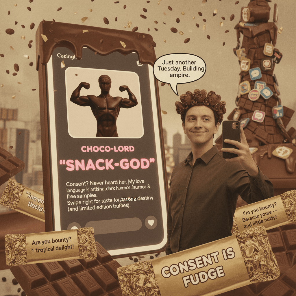 Built a whole brand without consent, one chocolate joke at a time