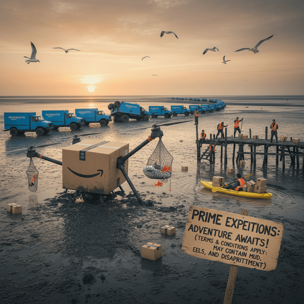 Amazon Prime: now with free aquatic expeditions on tidal mudflats